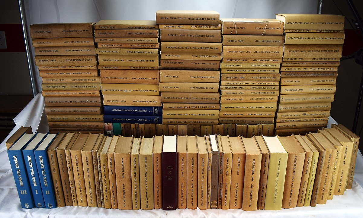 Vital Records of Massachusetts Town Records to 1850 (Tan Books